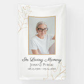 Herfst Oak Leaves viert begrafenis Spandoek (Verticaal)