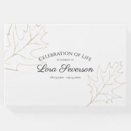 Herfst Oak Leaves viert herdenking leven Gastenboek