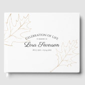 Herfst Oak Leaves viert herdenking leven Gastenboek (Voorkant)