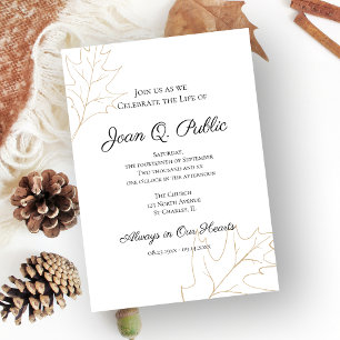 Herfst Oak Leaves viert herdenking leven Kaart