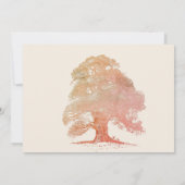 Herfst Oak Tree Funeral Announcement Kaart (Achterkant)