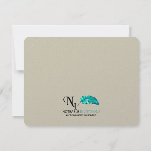 Herfst Oak Tree Weddenschap Save the Date (Achterkant)