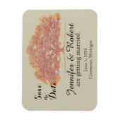 Herfst Oak Tree Weddenschap Save the Date Magneet (Verticaal)