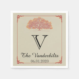 Herfst Oak Tree Wedding Napkin Servet