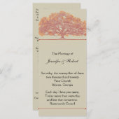 Herfst Oak Tree Wedding Program Programmakaart (Voorkant / Achterkant)