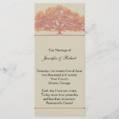 Herfst Oak Tree Wedding Program Programmakaart (Voorkant)