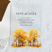 Herfst Oak Trees Wedding Save the Date Acryl Uitnodigingen