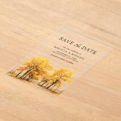 Herfst Oak Trees Wedding Save the Date Acryl Uitnodigingen (Laagn)