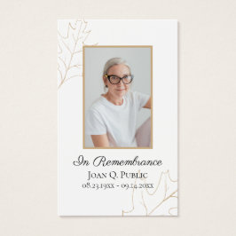 Herfst Oak verlaat begrafenisdienst Visitekaartje