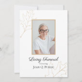 Herfst Oak verlaat levend begrafenisfeest Kaart (Voorkant)