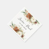 Herfst Ochre floral Wedding Napkins Servet (Hoek)