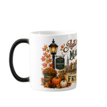 Herfst ochtend op Fryeburg Main Street Kleur Morph