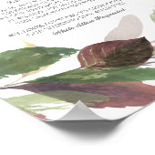 Herfst Oefenavond Diner Tafelbord Botanische Blade Poster (Hoek)