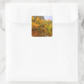 Herfst Oever Vierkante Sticker (Tas)