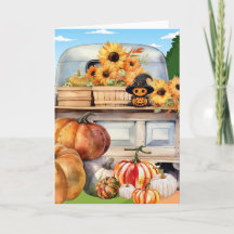 Herfst- of Halloween-wenskaart