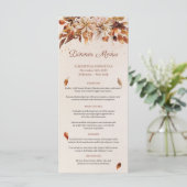 Herfst of herfstverbrande Sinaasappels bloemen en Menu (Staand voorkant)