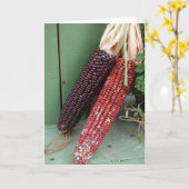 Herfst- of Thanksgiving-kaart met maïs Kaart (Gele Bloem)