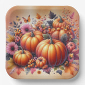 Herfst of Thanksgiving thema Beschikbaar Papieren Bordje (Voorkant)