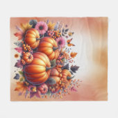 Herfst of Thanksgiving thema Fleece Deken (Voorkant (Horizontaal))