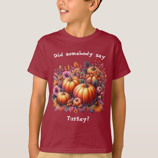 Herfst of Thanksgiving thema T-shirt (Voorkant)