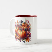 Herfst of Thanksgiving thema Tweekleurige Koffiemok (Voorkant links)