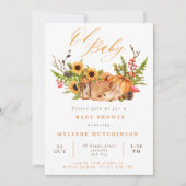 Herfst Oh Baby Herten Pompoen & Zonnebloem Baby sh Kaart (Voorkant)