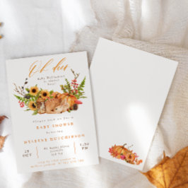 Herfst Oh Herten Pompoenen & Zonnebloemen Baby sho Kaart