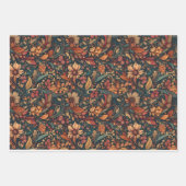 Herfst oktober bladeren en bloemen inpakpapier vel (Voorkant 2)