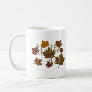 Herfst oktober bladeren waterverf herfst koffiemok
