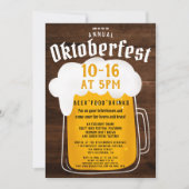 Herfst Oktoberfest feest Beiers Kaart (Voorkant)
