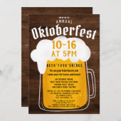 Herfst Oktoberfest feest Beiers Kaart (Voorkant / Achterkant)