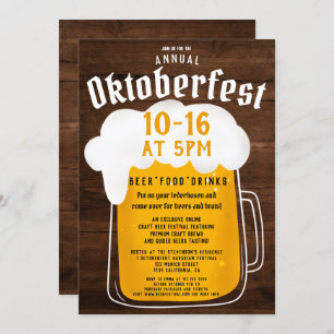 Herfst Oktoberfest feest Beiers Kaart