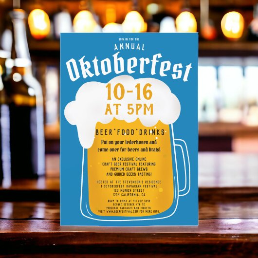 Herfst Oktoberfest feest Beiers Kaart