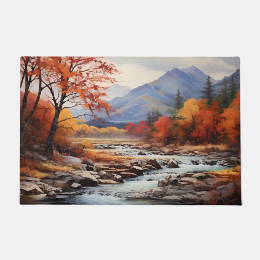 Herfst olieverfschilderij deurmat (Voorkant)