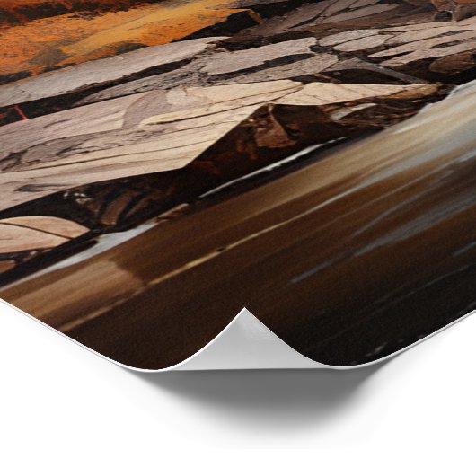 Herfst olieverfschilderij poster (Hoek)