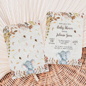 Herfst Olifant Baby Shower Kaart