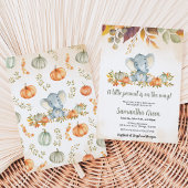 Herfst Olifant Baby Shower Kaart