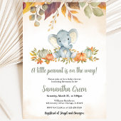Herfst Olifant Baby Shower Kaart