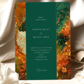 Herfst omhelzen bruiloft kaart