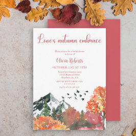 Herfst omhelzen Herfst Mountain Forest Vrijgezelle Kaart