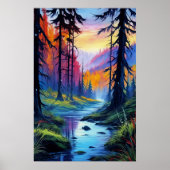 Herfst omhelzen, levendige kleuren poster (Voorkant)