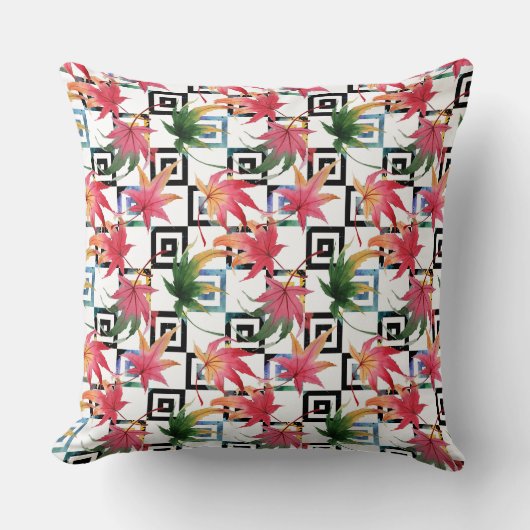 Herfst Omkeerbare Waterverf Pillow Kussen (Voorkant)