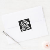 Herfst omlaag Workout Motivatie Vierkante Sticker (Envelop)