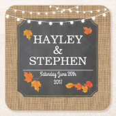 Herfst Onderzetters Rustiek Krijt Lights Wedding P (Voorkant)