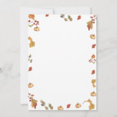 Herfst Ons kleine Turkije wordt een 1e verjaardag Kaart (Achterkant)