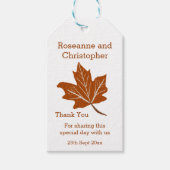 Herfst ontwerp bruiloft cadeaulabel (Voorkant)