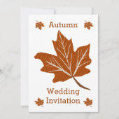 Herfst ontwerp bruiloft kaart (Voorkant)