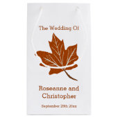 Herfst ontwerp bruiloft klein cadeauzakje (Achterkant)