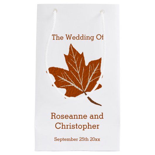 Herfst ontwerp bruiloft klein cadeauzakje (Voorkant)