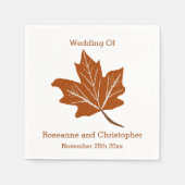 Herfst ontwerp bruiloft servet (Voorkant)